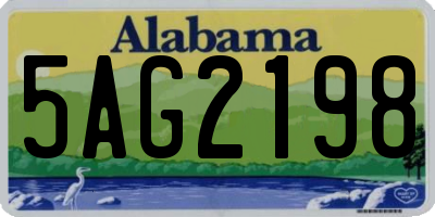AL license plate 5AG2198