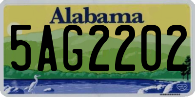 AL license plate 5AG2202