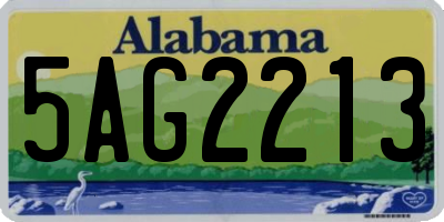 AL license plate 5AG2213