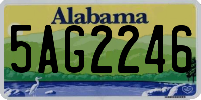 AL license plate 5AG2246