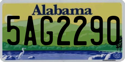 AL license plate 5AG2290