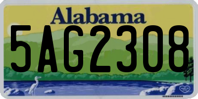AL license plate 5AG2308