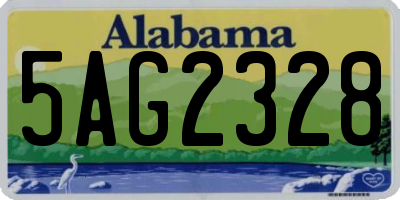 AL license plate 5AG2328