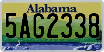 AL license plate 5AG2338