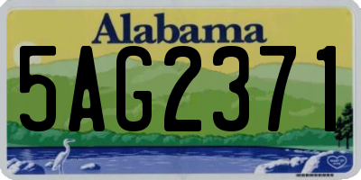 AL license plate 5AG2371