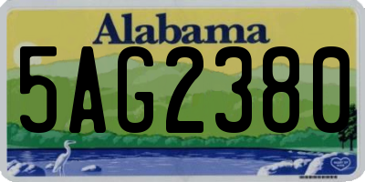 AL license plate 5AG2380