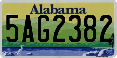 AL license plate 5AG2382
