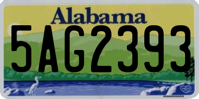 AL license plate 5AG2393