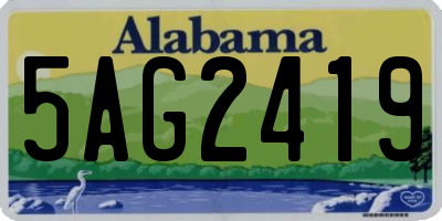 AL license plate 5AG2419