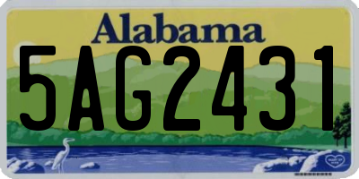 AL license plate 5AG2431