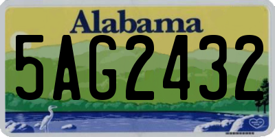 AL license plate 5AG2432
