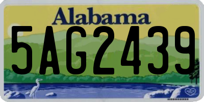 AL license plate 5AG2439