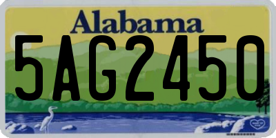 AL license plate 5AG2450