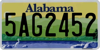 AL license plate 5AG2452