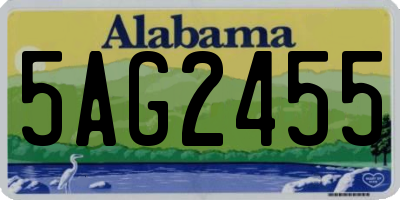 AL license plate 5AG2455