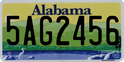 AL license plate 5AG2456