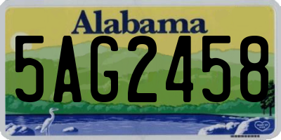 AL license plate 5AG2458
