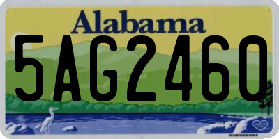AL license plate 5AG2460