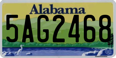 AL license plate 5AG2468