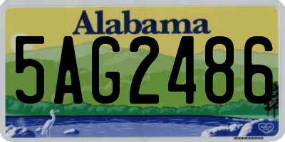 AL license plate 5AG2486