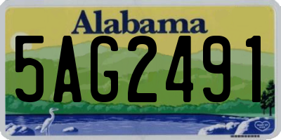 AL license plate 5AG2491