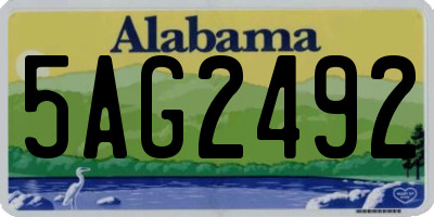 AL license plate 5AG2492