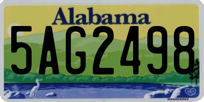 AL license plate 5AG2498