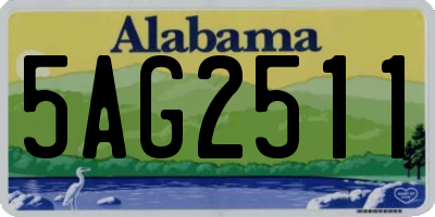 AL license plate 5AG2511