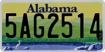 AL license plate 5AG2514