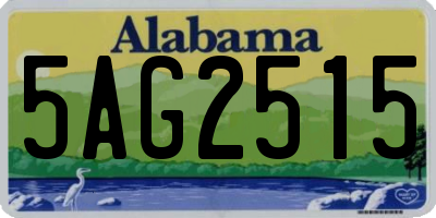 AL license plate 5AG2515