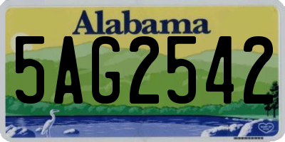 AL license plate 5AG2542