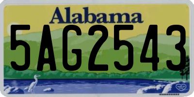 AL license plate 5AG2543