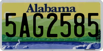 AL license plate 5AG2585
