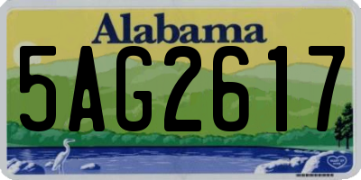 AL license plate 5AG2617
