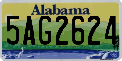 AL license plate 5AG2624