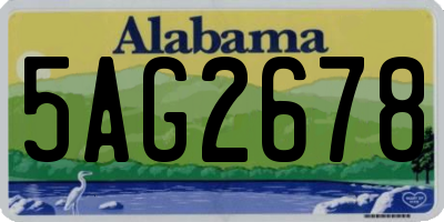 AL license plate 5AG2678