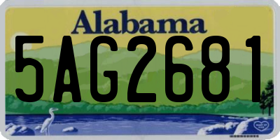 AL license plate 5AG2681