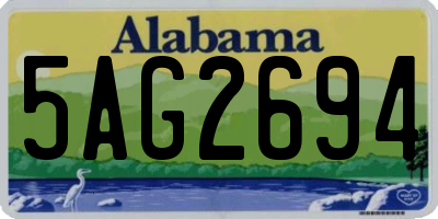 AL license plate 5AG2694