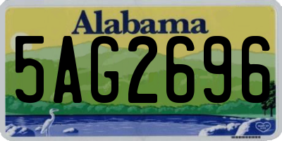 AL license plate 5AG2696