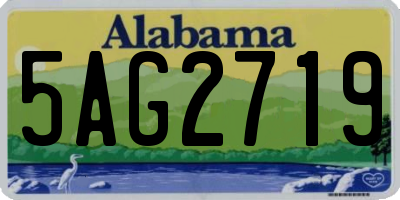 AL license plate 5AG2719