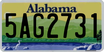 AL license plate 5AG2731