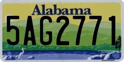 AL license plate 5AG2771