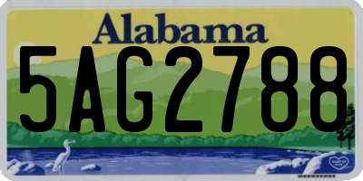 AL license plate 5AG2788