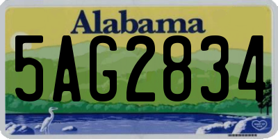 AL license plate 5AG2834