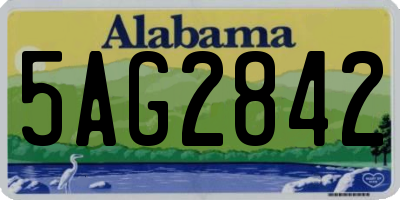 AL license plate 5AG2842