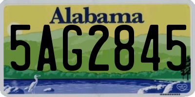 AL license plate 5AG2845