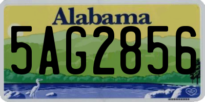 AL license plate 5AG2856