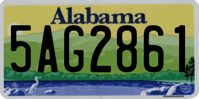AL license plate 5AG2861