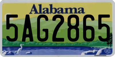 AL license plate 5AG2865
