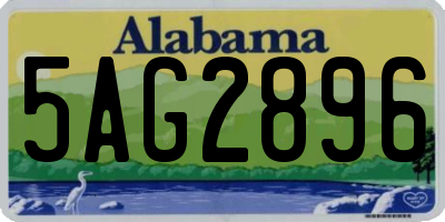 AL license plate 5AG2896